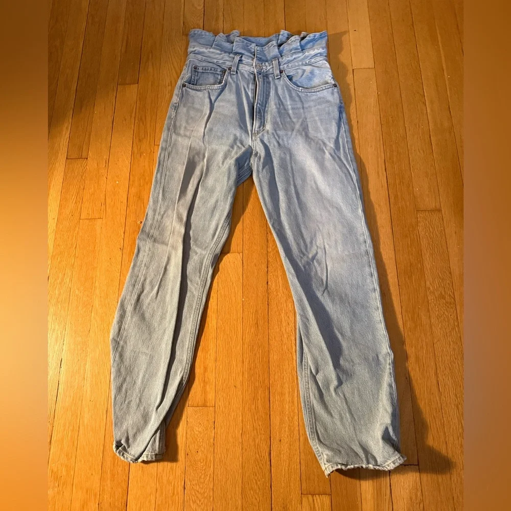 Agolde Lettuce waistband Light Blue Jeans - Picture 2 of 5